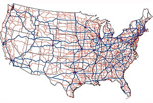 Xarxa de carreteres dels Estats Units continentals