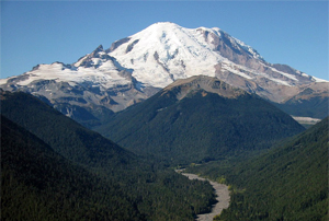 El majestuós volcà Mount Rainier