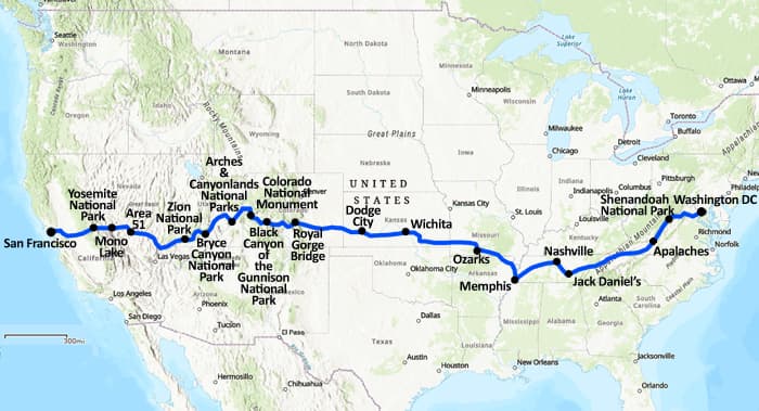 El mapa del motoviatge de Costa a Costa al 2026