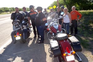 Creuant Texas amb moto
