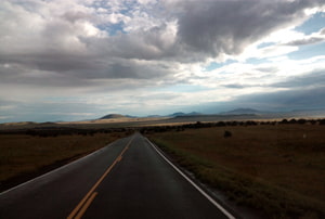 Carretera solitària en New Mexico