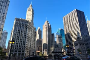 El centre de Chicago, punt inicial del nostre viatge amb moto per la Route 66